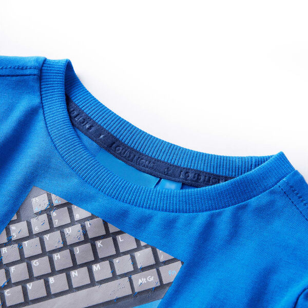 Kinder-Langarmshirt Kobaltblau 116
