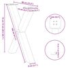 vidaXL Esstischbeine X-Form 2 Stk. Anthrazit 80x(72-73) cm Stahl