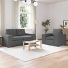vidaXL Sofa 2 pcs Dunkelgrau