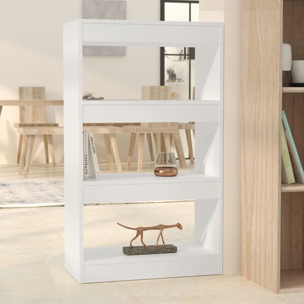 vidaXL B&uuml;cherregal/Raumteiler Wei&szlig; 60x30x103 cm Holzwerkstoff
