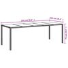 vidaXL 11-tlg. Garten-Essgruppe mit Kissen Schwarz Poly Rattan Glas