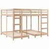 vidaXL Dreifach Etagenbettrahmen Natur 80 / 200 x 200 cm
