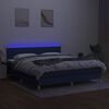 vidaXL Boxspringbett mit Matratze & LED Creme 160x200 cm Stoff