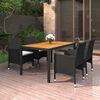 vidaXL 5-tlg. Garten-Essgruppe Poly Rattan Schwarz