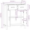 vidaXL Sideboard Wei&szlig; 62x38x75 cm Holzwerkstoff