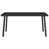 vidaXL Garten-Couchtisch Rechteckig Schwarz 80x40x37 cm Poly Rattan