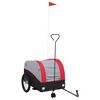 vidaXL Fahrradanh&auml;nger Schwarz und Rot 45 kg Eisen