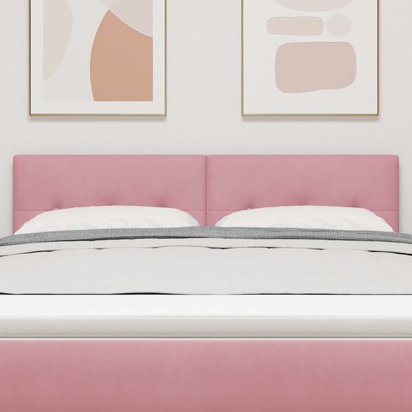 vidaXL Kopfteil mit Kopfteil Rosa 144 cm Kunstleder