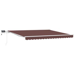 vidaXL Markise Manuell mit LED Braun 400x300 cm