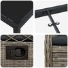 vidaXL Garten Essgruppe 7 pcs Grau Poly-Rattan