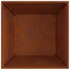 vidaXL Feuerstelle Braun 80 x 80 x 40 cm Wetterfeststahl