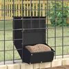 vidaXL Kaninchenf&uuml;tterer Schwarz 17,5 x 26 x 28,5 cm