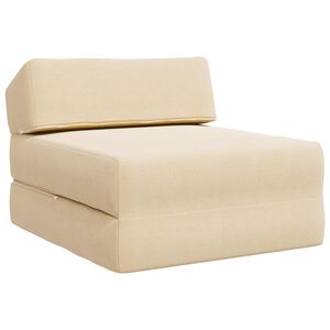 vidaXL Klappsofa Bett Creme 60 x 70 x 41 cm Stoff