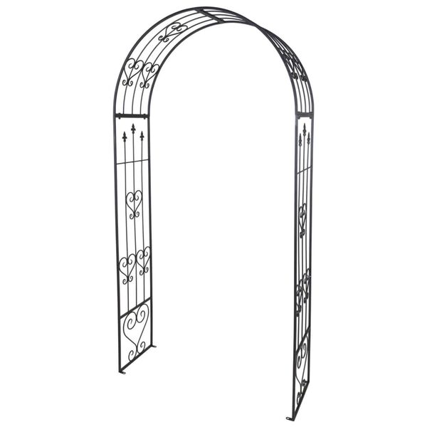 ProGarden Rosenbogen Metall 136 cm Anthrazit
