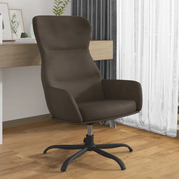vidaXL Relaxsessel Dunkelgrau Wildleder-Optik