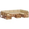 vidaXL Outdoor-Sofagarnitur 10 stk. Natur und Beige