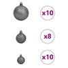 vidaXL K&uuml;nstlicher vorbeleuchteter Weihnachtsbaum Silber 210 cm PET