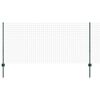 vidaXL Zaun mit Pfosten Gr&uuml;n 1 x 10 m Stahl und PVC