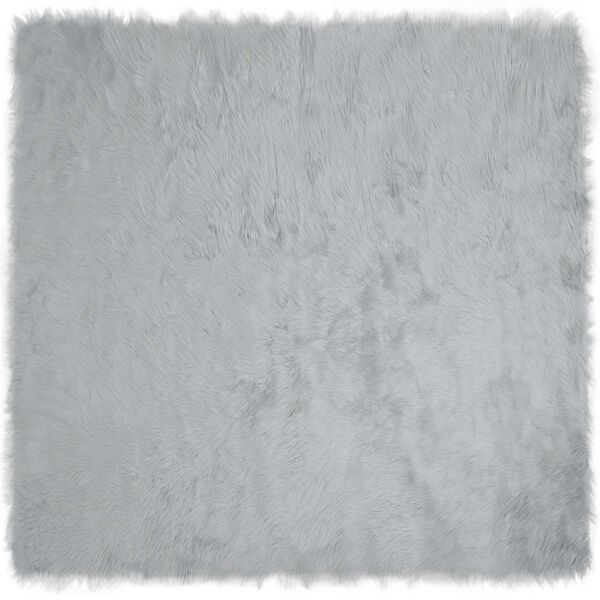 vidaXL Kunstschaffell Teppich Tafalla Grau 200 x 200 cm Polyester