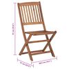 vidaXL Klappbare Gartenst&uuml;hle 6 Stk. mit Kissen Massivholz Akazie