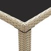 vidaXL Gartentisch Beige 123x60x74 cm Poly Rattan
