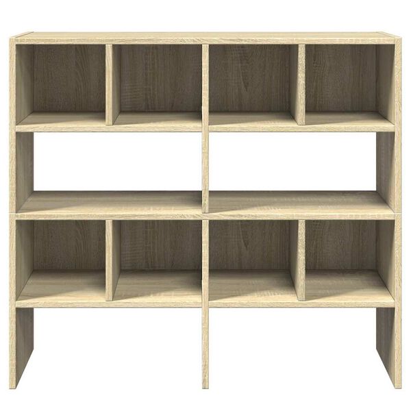 vidaXL Schuhregale 2 Stk. Stapelbar Sonoma-Eiche 89,5x30x40 cm
