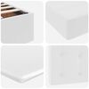 vidaXL Ottoman-Bett mit Matratzen & LEDs Wei&szlig; 200x200 cm Kunstleder