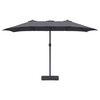 vidaXL Gartenparasol Anthrazit 385 x 209 x 244 cm Stoff