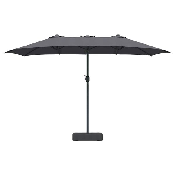 vidaXL Gartenparasol Anthrazit 385 x 209 x 244 cm Stoff