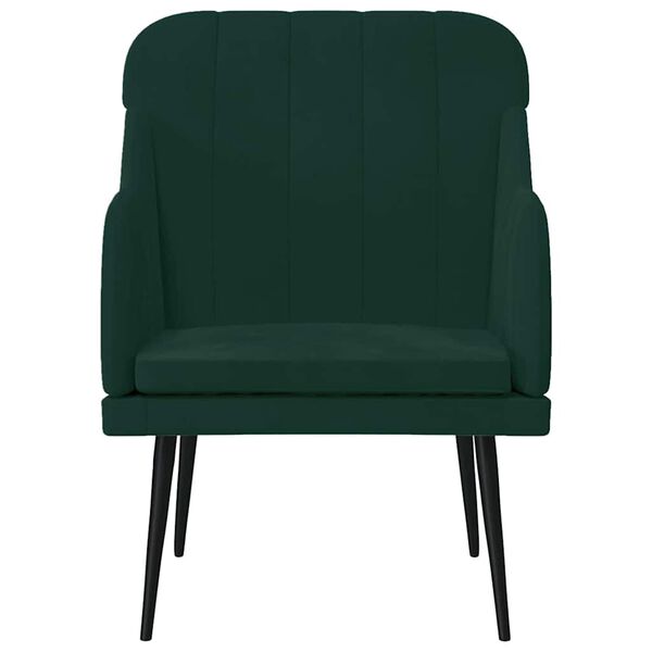 vidaXL Sessel Dunkelgr&uuml;n 63x76x80 cm Samt