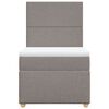 vidaXL Boxspringbett mit Matratze Taupe 90x200 cm Stoff