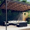 vidaXL 10-tlg. Garten-Lounge-Set mit Kissen Poly Rattan Schwarz