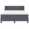 vidaXL Boxspringbett mit Matratze Dunkelgrau 200 x 140 cm Samt