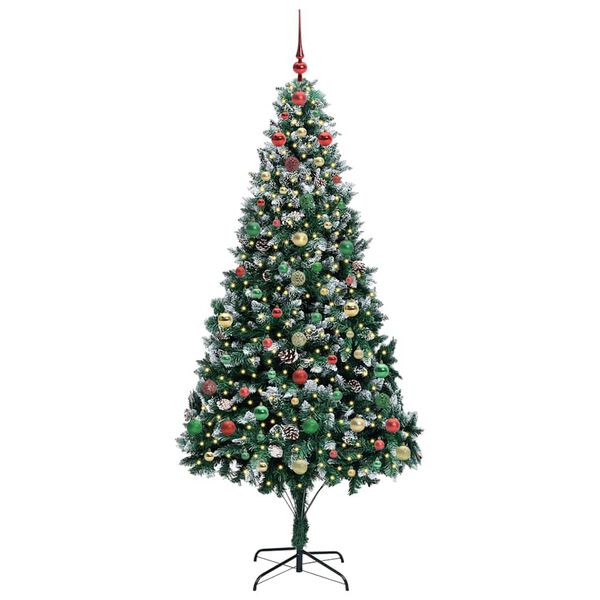 vidaXL K&uuml;nstlicher Weihnachtsbaum mit 300 LEDs mit St&auml;nder Gr&uuml;n 240 cm