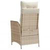 vidaXL 3-tlg. Bistro-Set mit Kissen Beige Poly Rattan