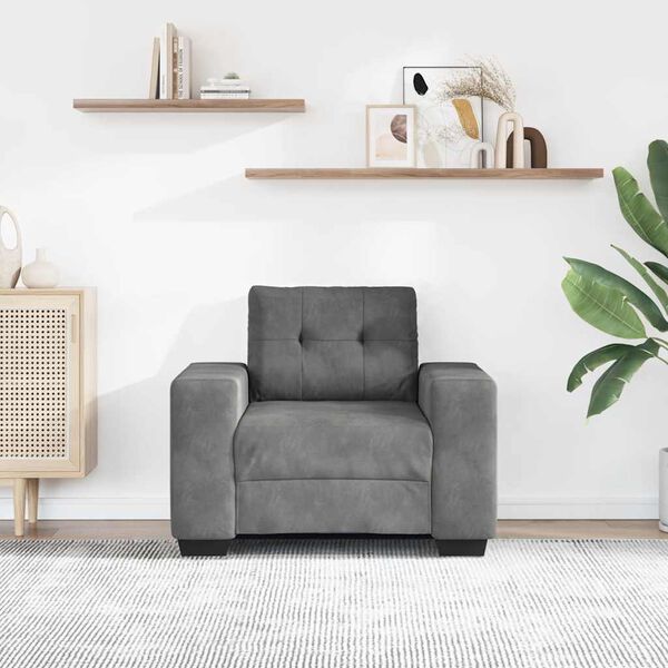 vidaXL Sessel Dunkelgrau 100x78x80 cm Samt