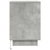 vidaXL Nachttisch mit LED-Leuchten Betongrau 38x34x50 cm