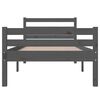 vidaXL Massivholzbett Grau 100x200 cm