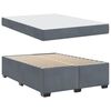 vidaXL Bettrahmen mit Matratze Dunkelgrau 140 x 200 cm Stoff