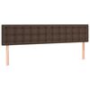 vidaXL Boxspringbett mit Matratze & LED Braun 160x200 cm Kunstleder