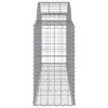 vidaXL Gabionen mit Hochbogen 7 Stk. 200x50x80/100 cm Verzinktes Eisen