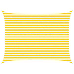 vidaXL Sonnensegel Gelb und Wei&szlig; 4 x 3 m 100 % Polyester Oxford