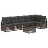 vidaXL Gartensofa-set 7 pcs Grau Poly-Rattan