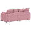 vidaXL Modulares Sofa mit Kissen Rosa