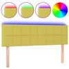 vidaXL LED Kopfteil Gr&uuml;n 144x5x78/88 cm Stoff