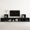 vidaXL 5-tlg. TV-Schrank-Set Schwarz Holzwerkstoff