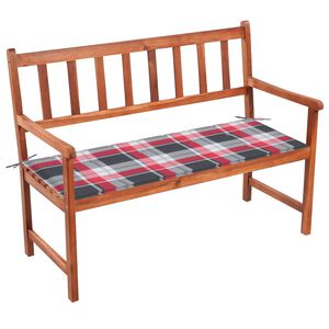 vidaXL Gartenbank mit Auflage 120 cm Massivholz Akazie