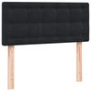 vidaXL Boxspringbett mit Matratze Schwarz 90x210 cm Samt