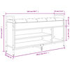 vidaXL Schuhbank R&auml;uchereiche 105,5x32x57,5 cm Holzwerkstoff