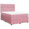 vidaXL Boxspringbett mit Matratze Rosa 140x200 cm Samt